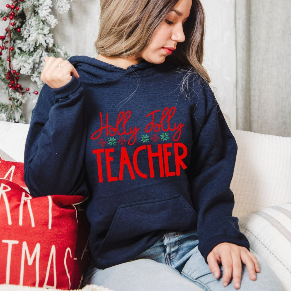 Teacher Xmas Sweatshirt, Christmas Teacher Shirt, Merry Christmas Gift, Teacher Christmas Party Sweatshirt, Teacher Top for Holiday