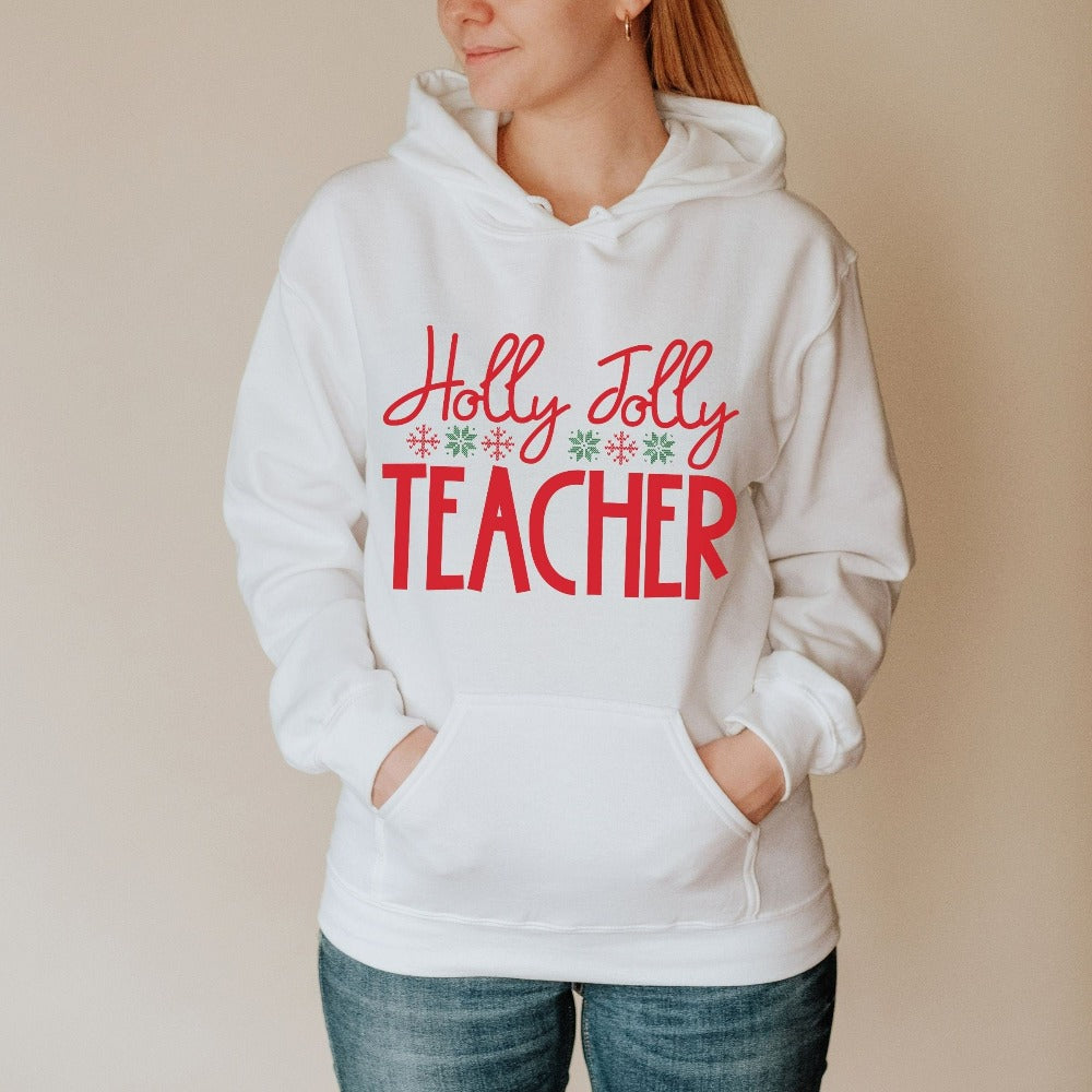 Teacher Xmas Sweatshirt, Christmas Teacher Shirt, Merry Christmas Gift, Teacher Christmas Party Sweatshirt, Teacher Top for Holiday