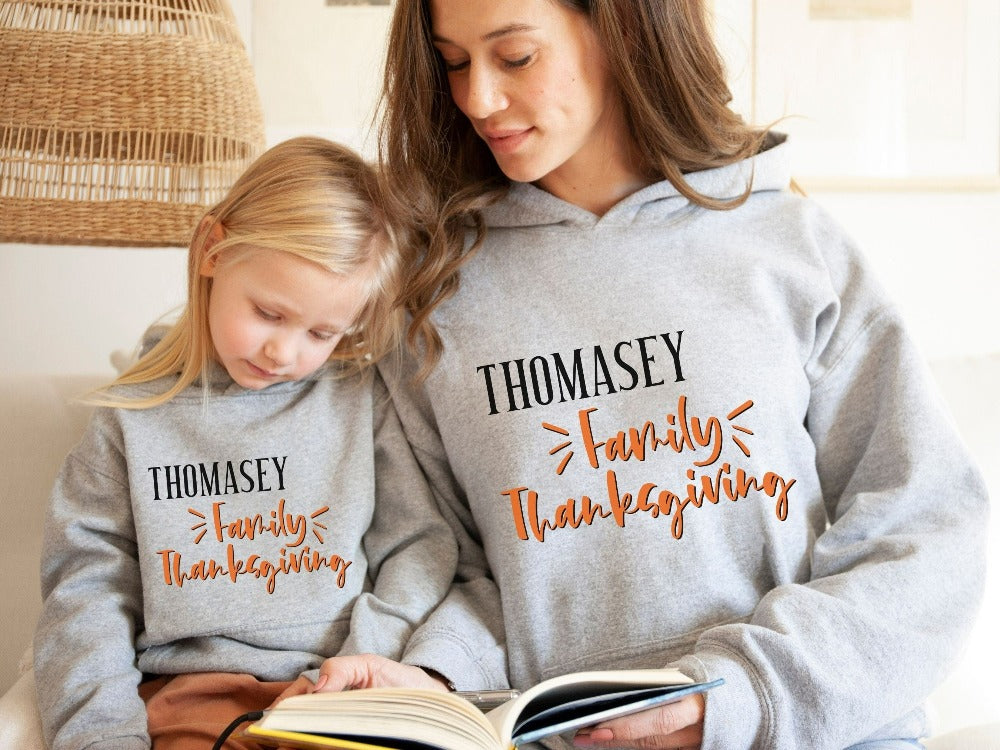 Get the turkey vibes with a custom family thanksgiving group hoodie. Perfect souvenir gift idea for holidays, family reunions, family trip present for cousin, relatives, grandparents, mom dad sibling, aunt uncle. Custom winter season memorable gift.