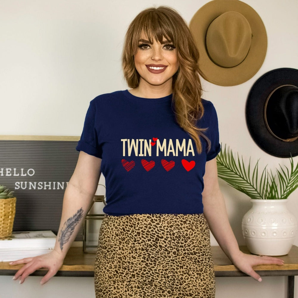Twin Mama Multi Hearts T-Shirt – Jonomea