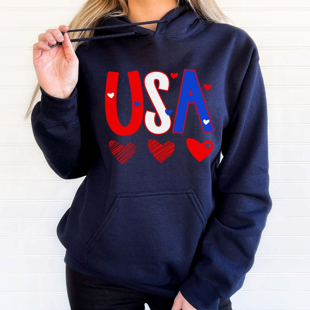 USA Sweatshirt for Women, 4th of the July Womans Shirt, Independence Sweatshirt, Freedom Shirt Gift for American, July 4th Top 