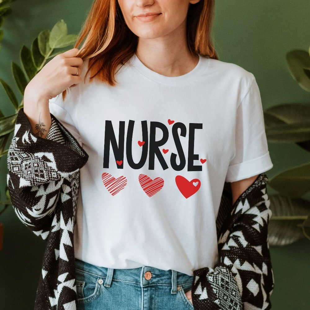 Valentine Nurse Shirt, Emergency Room RN TShirt, Nurse Valentines Day Tees, Nurse Week Appreciation Gift, Nurse Love Shirt, Vday Tee