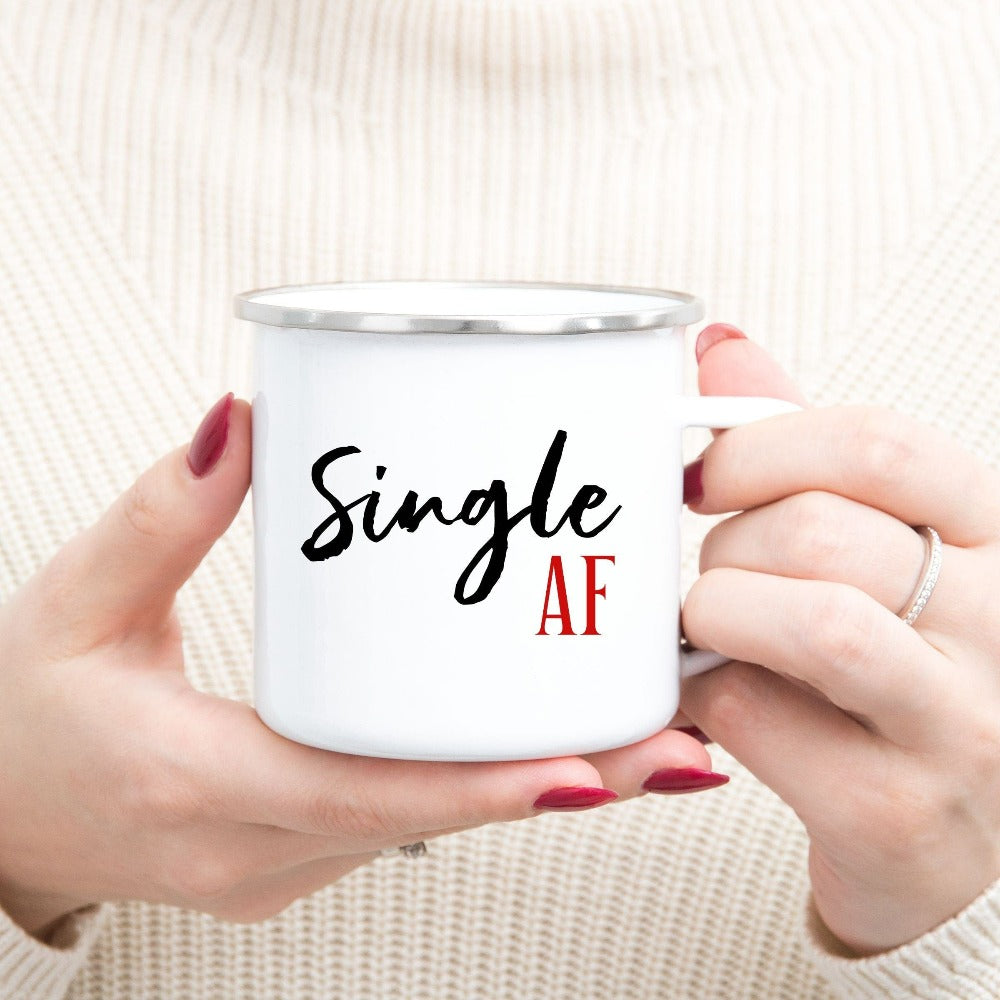 Valentine's Day Coffee Mug, Singles Valentine Mug, Funny Newly Single Mug, Breakup Divorced Gift for Her Him, Anti Valentine AF Cups 