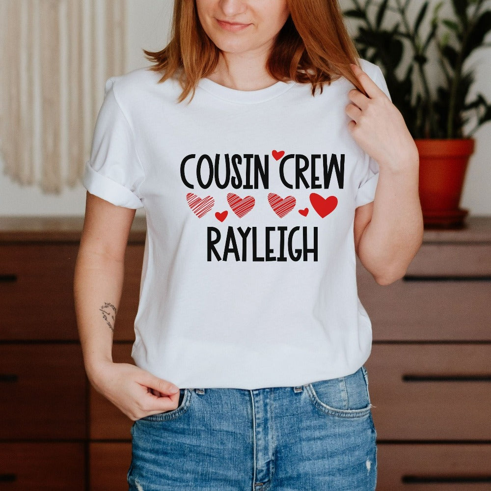 Valentine's Day TShirt for Cousin Squad, Family Vacation Tshirt, Favorite Cousin Personalized Birthday Present, Valentine Tees 