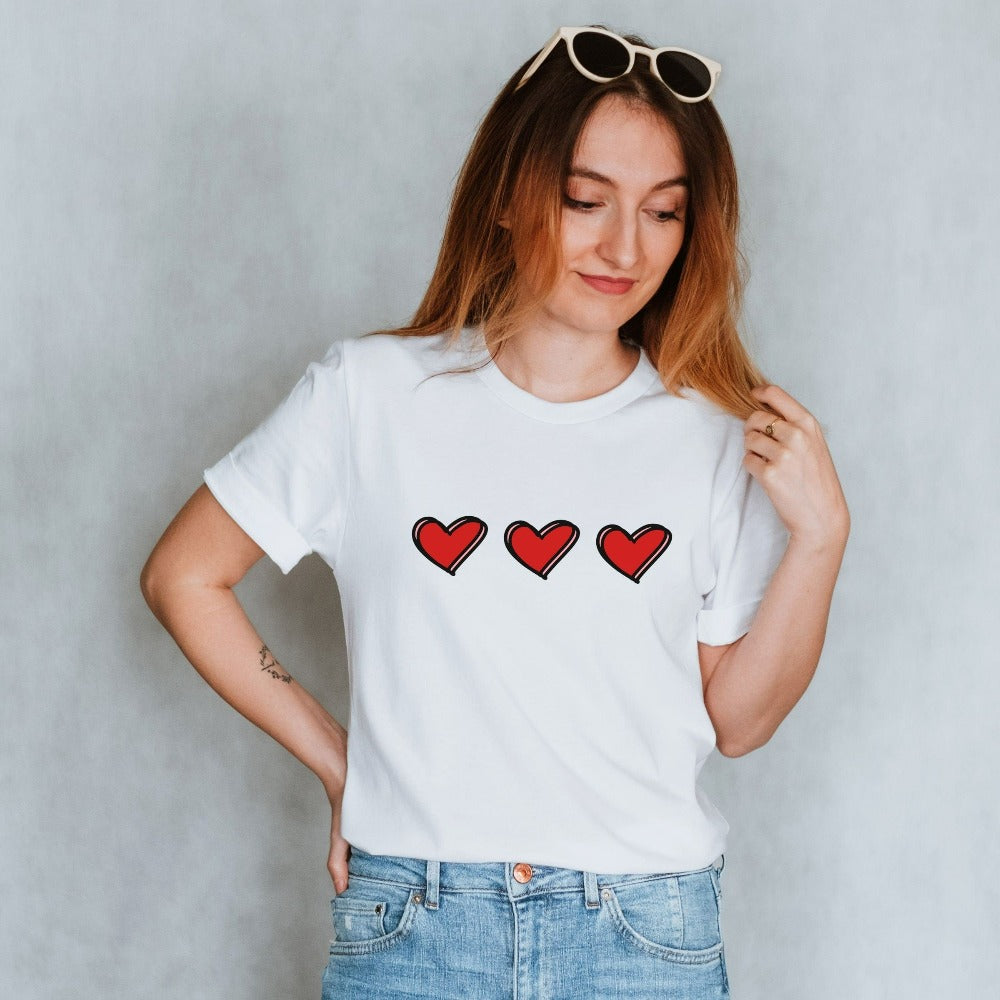 Valentine Shirt for Women, Lovely Gift for Valentines Day, Couple Love Heart TShirt, Happy Valentine's Day Tees, V-day Outfit
