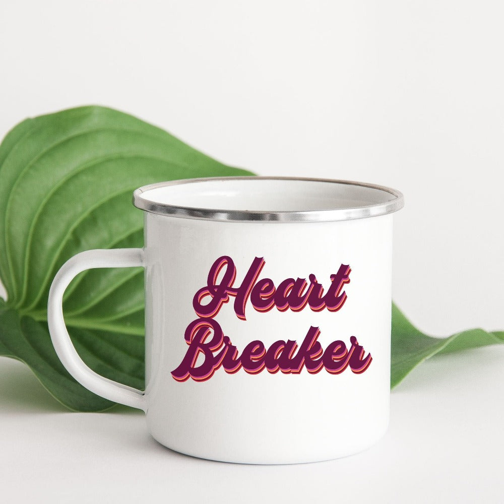 Valentines Coffee Mug, Funny Valentine Mug for Boyfriend, Beverage Ceramic Heart Breaker Valentine's Mug, Vday Valentine Gift For Her 