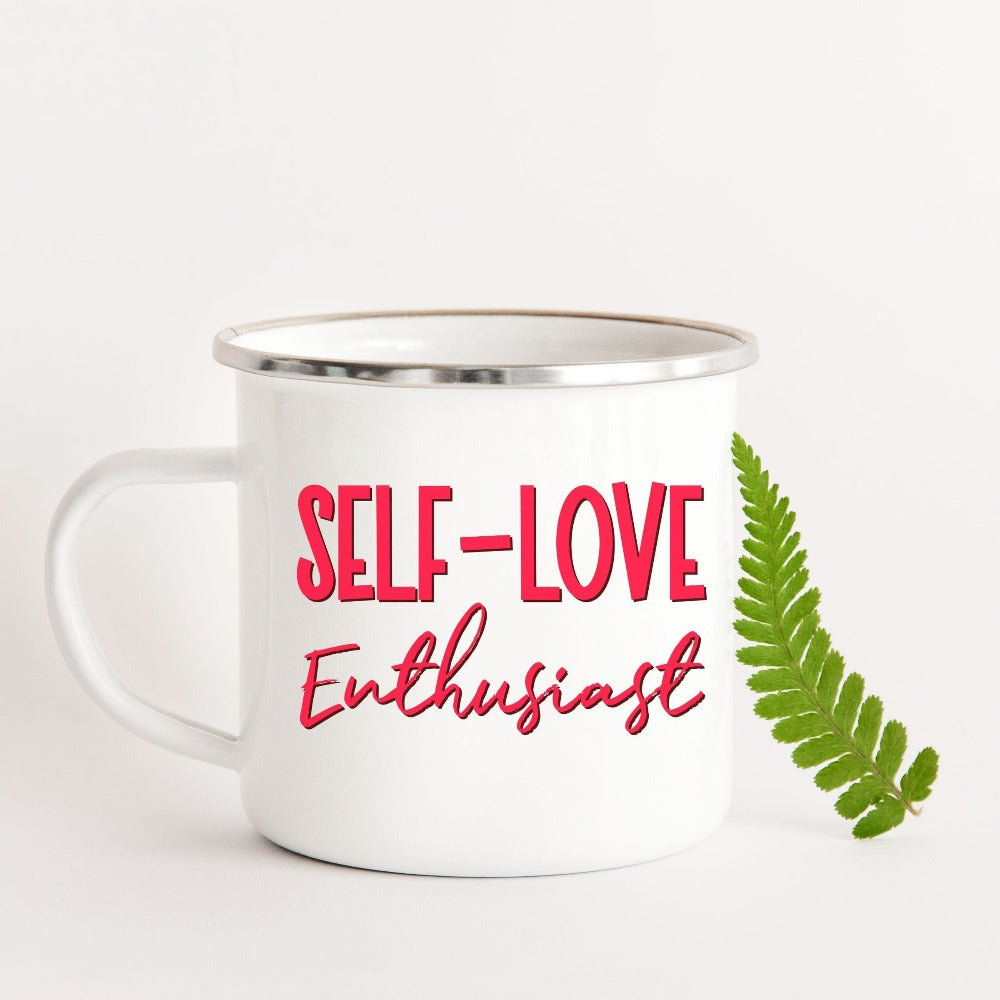 Valentines Coffee Mug Gift, Hello Valentine Mug for Girlfriend Fiancée, Love Yourself Self Love Valentine's Day Gift, Heart Love Mug 