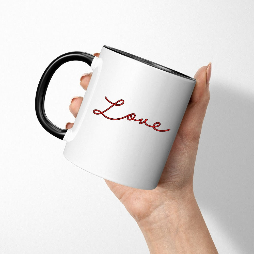 Valentines Day Mug, Matching Couple Mug, Mug Gift for Valentines Anniversary, Cute Valentine's Coffee Mug, Heart Love Cups Vday Gifts 