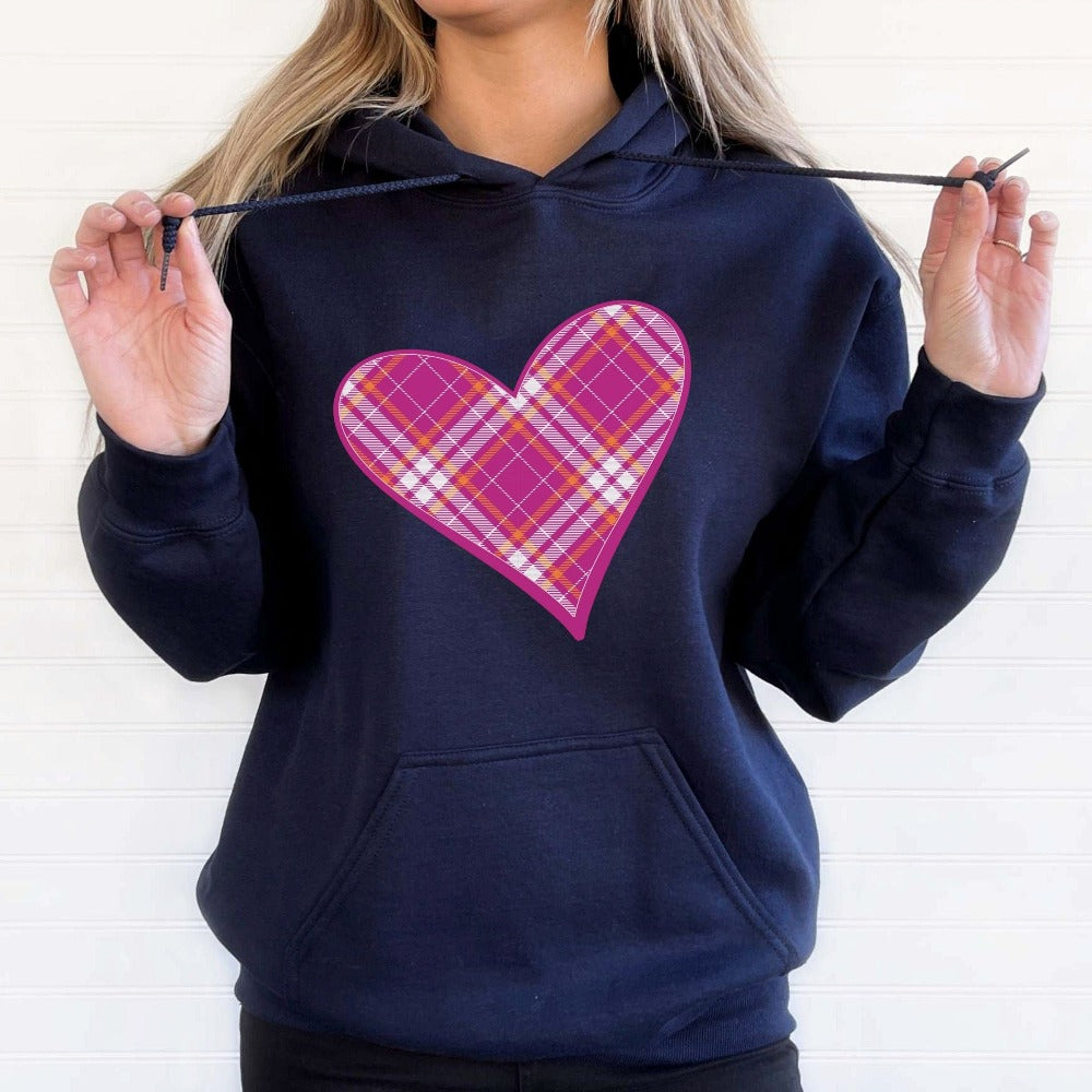 Valentines Day Shirt for Women, Teachers Valentine Hoodie, Matching Heart Sweatshirt, Valentine's Day Gift for Mom Wife Sister 