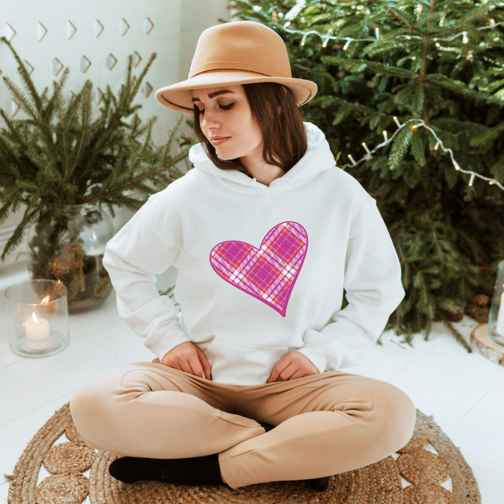 Valentines Day Shirt for Women, Teachers Valentine Hoodie, Matching Heart Sweatshirt, Valentine's Day Gift for Mom Wife Sister 