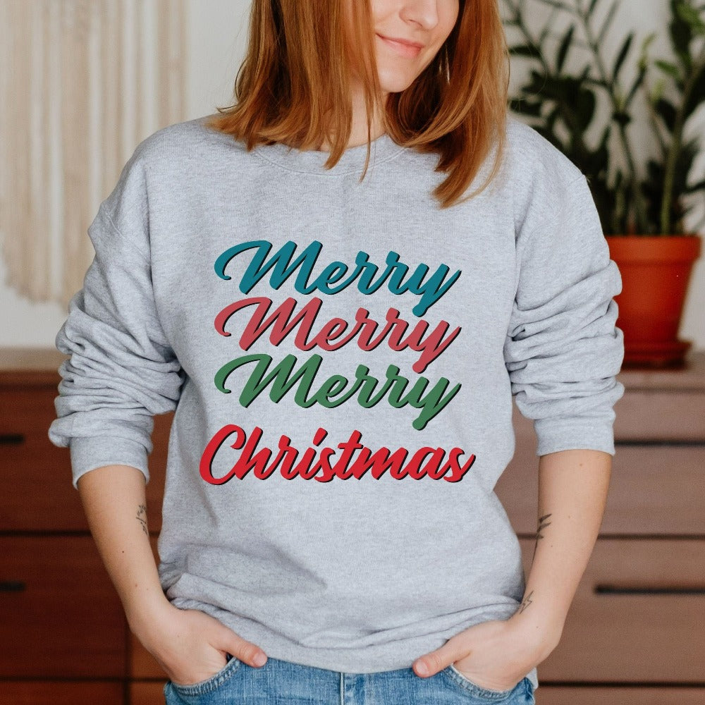 Women's Christmas Sweater, Unisex Retro Christmas Holiday Outfit, Holiday Season Sweatshirt, Family Christmas Gift Idea for Mom Her