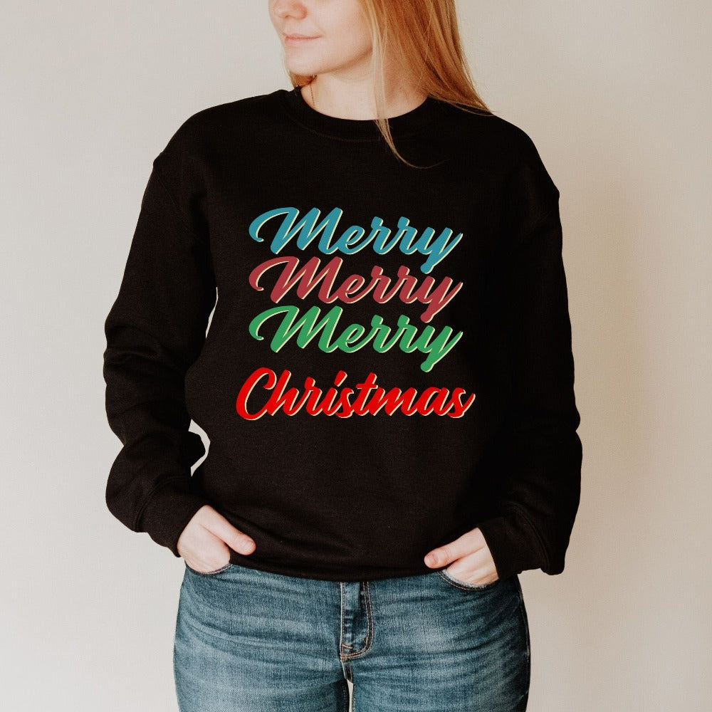 Women's Christmas Sweater, Unisex Retro Christmas Holiday Outfit, Holiday Season Sweatshirt, Family Christmas Gift Idea for Mom Her