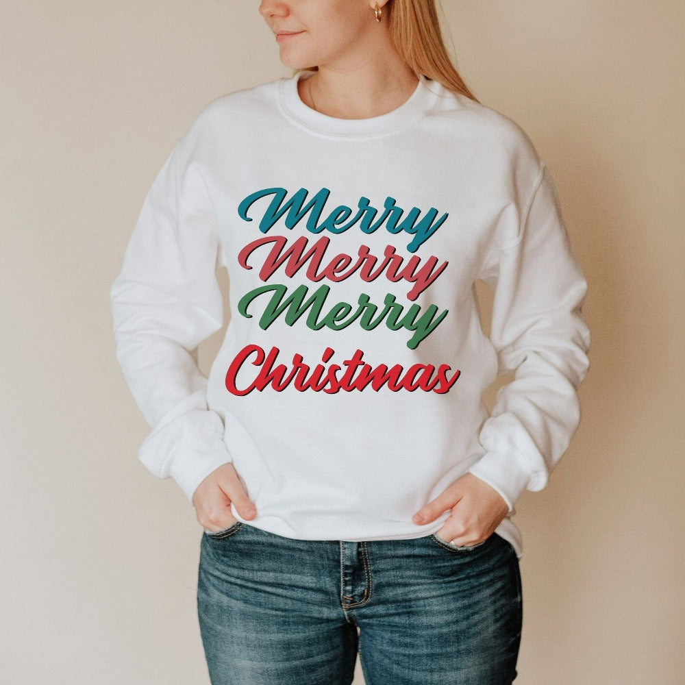 Women's Christmas Sweater, Unisex Retro Christmas Holiday Outfit, Holiday Season Sweatshirt, Family Christmas Gift Idea for Mom Her