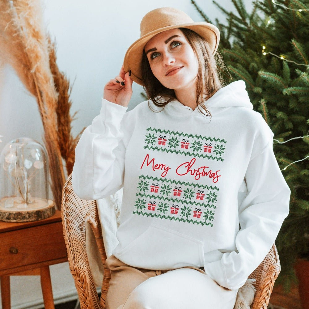 Women's Christmas Sweatshirt, Christmas Top, Xmas Holiday Vacation Outfit, Winter Lover Sweater, Christmas Holiday Gift Wife, Xmas Top for Mom Grandma