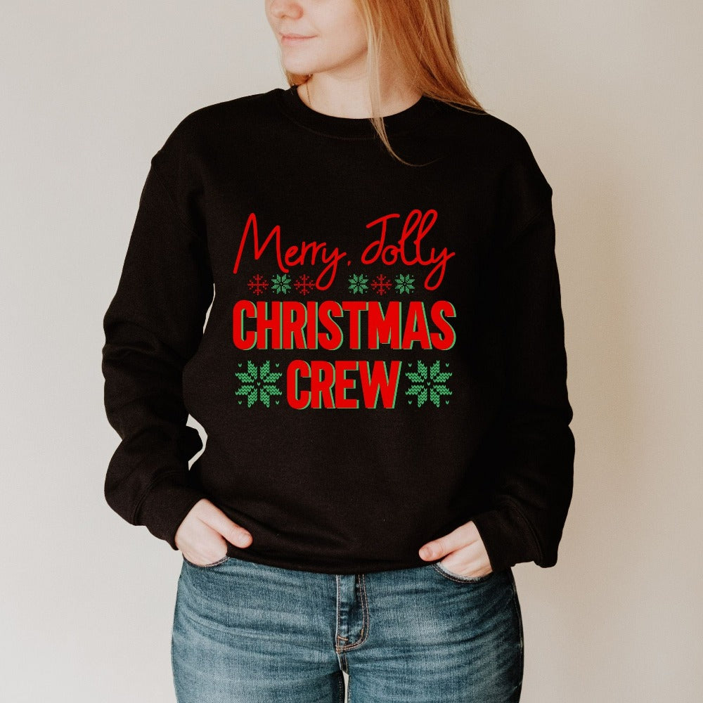 Women's Cute Christmas Sweater, Couple Winter Sweater, Merry Christmas Pullover, Family Christmas Sweatshirts, Xmas Gift for Friends