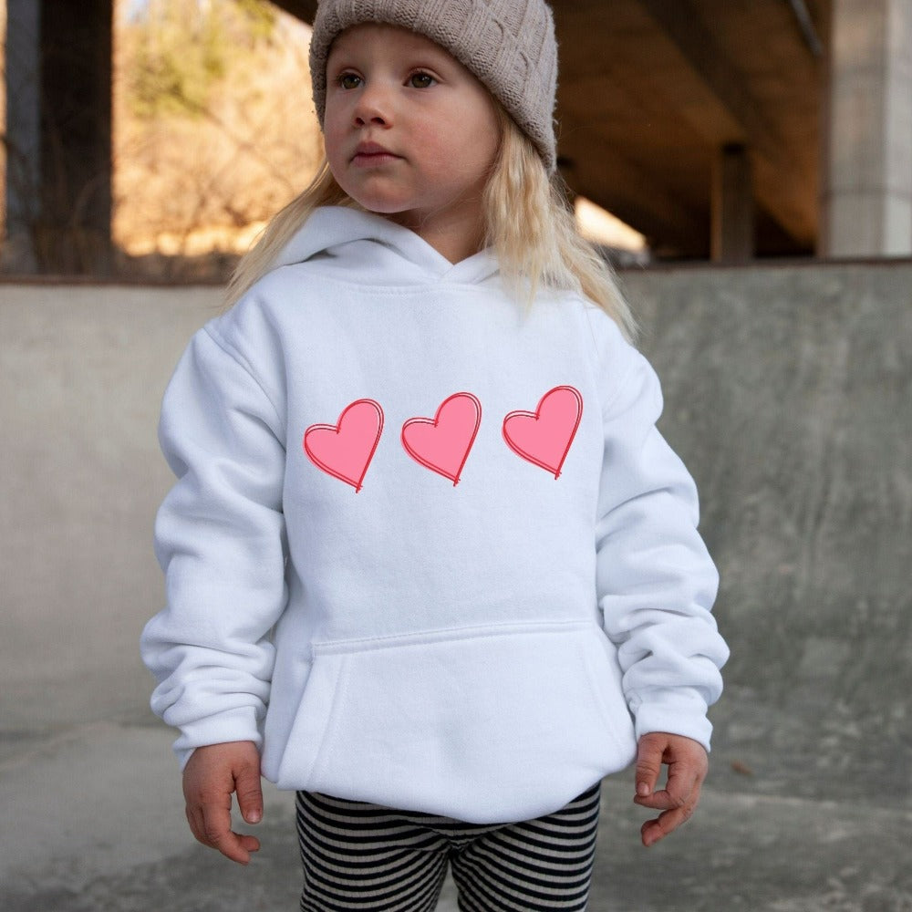 Women's Heart Sweatshirt, Valentines Day Couple Shirt, Happy Valentine's Day Outfit, Unisex Valentine Sweater for Adults Kids