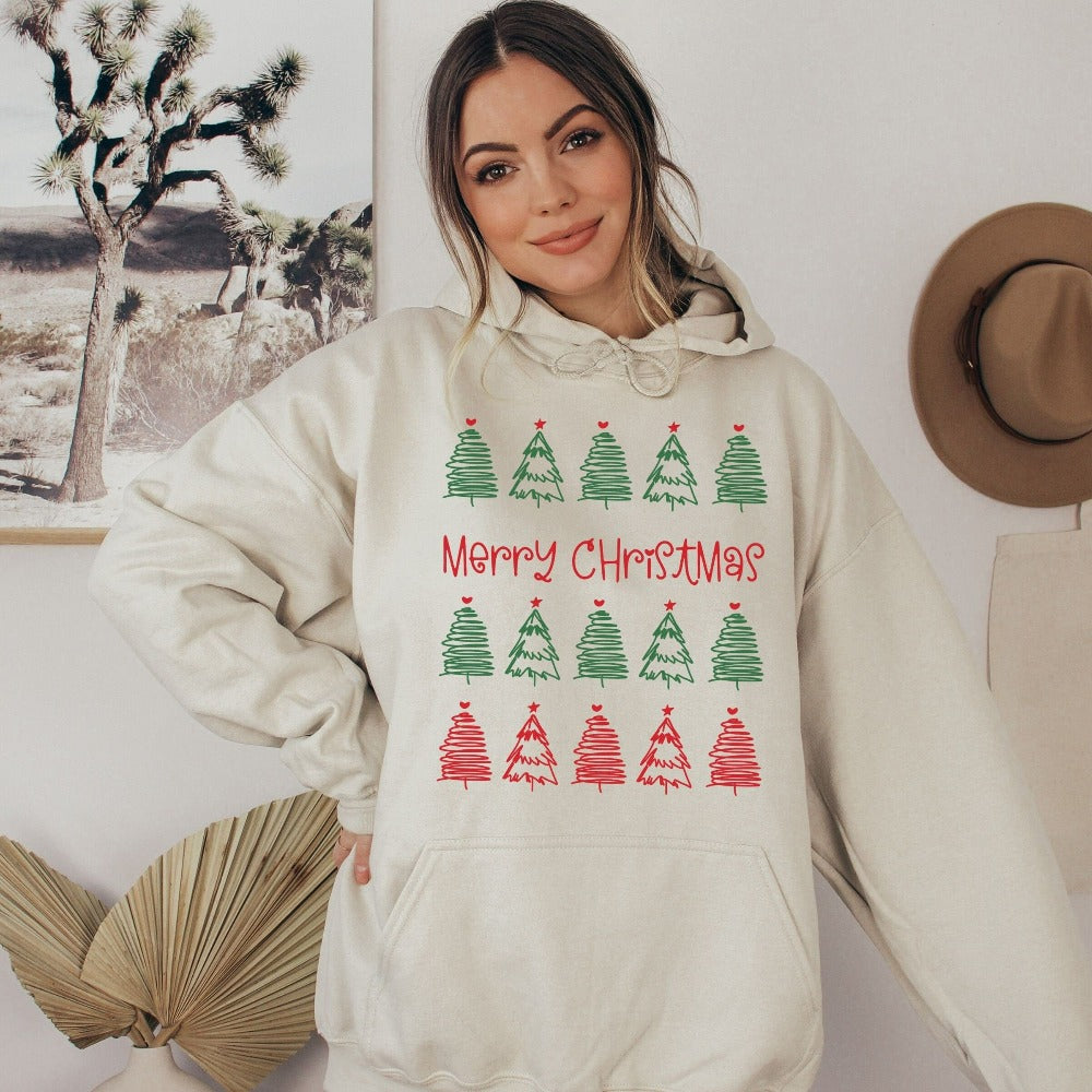 Women's Holiday Sweatshirt, Merry Christmas Shirt, Winter Holiday Gift, Family Christmas Vacation Sweatshirt, Xmas Sweater Top, Festive Top