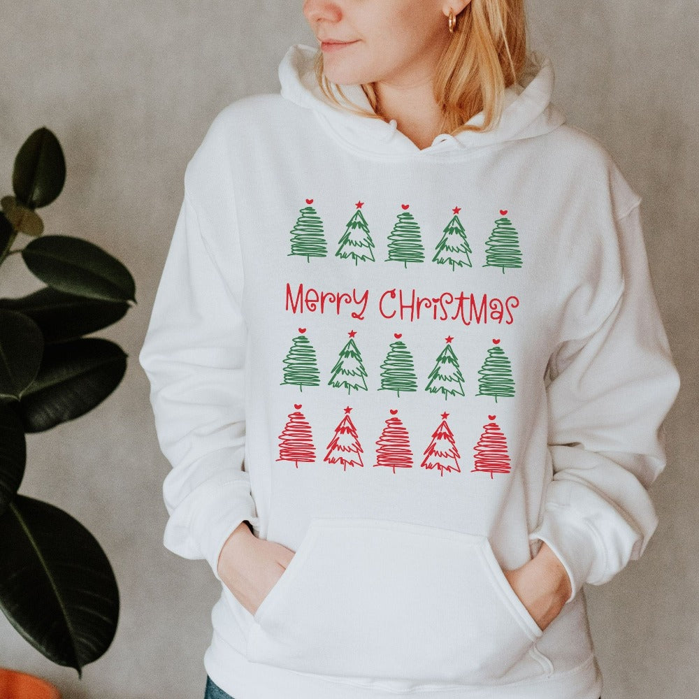 Women's Holiday Sweatshirt, Merry Christmas Shirt, Winter Holiday Gift, Family Christmas Vacation Sweatshirt, Xmas Sweater Top, Festive Top