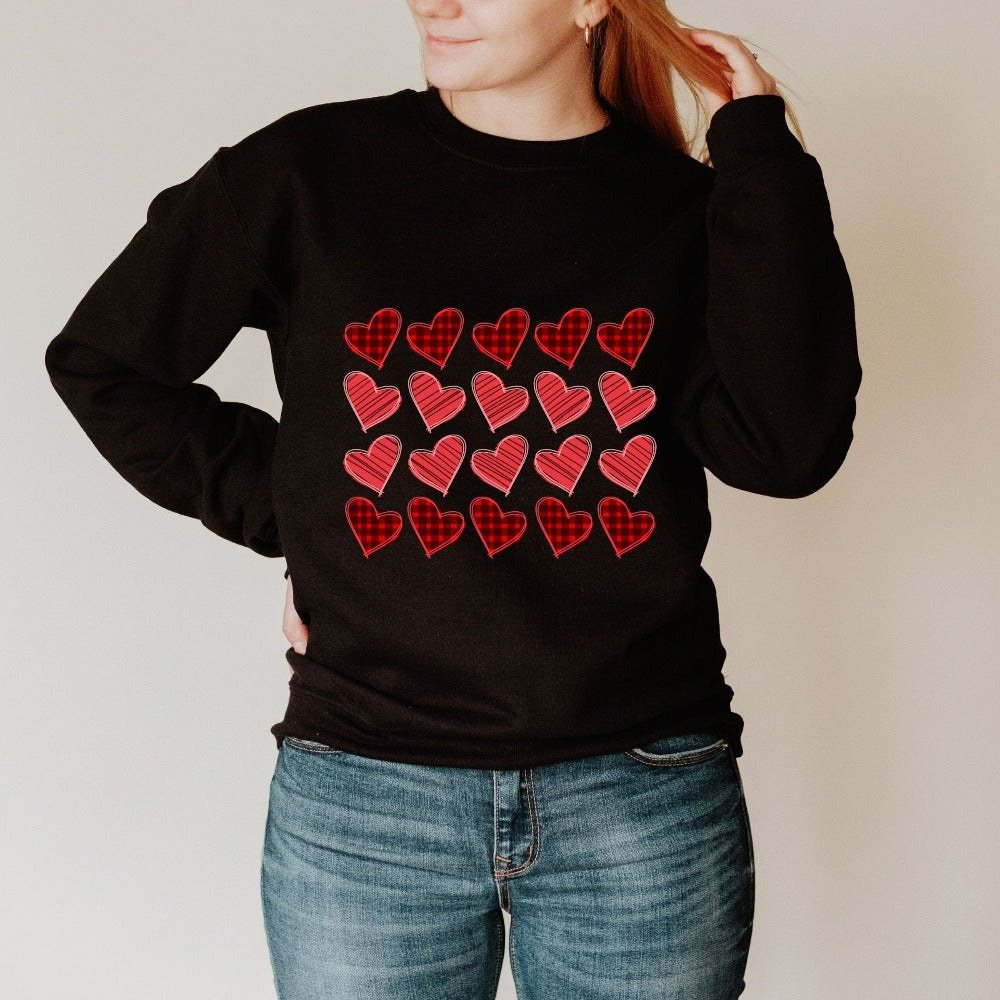 Women's Love Sweatshirt, Cute Matching Shirt for Valentines Day, First Valentine Couple Sweater, Gift for Wife Girlfriend Boyfriend 