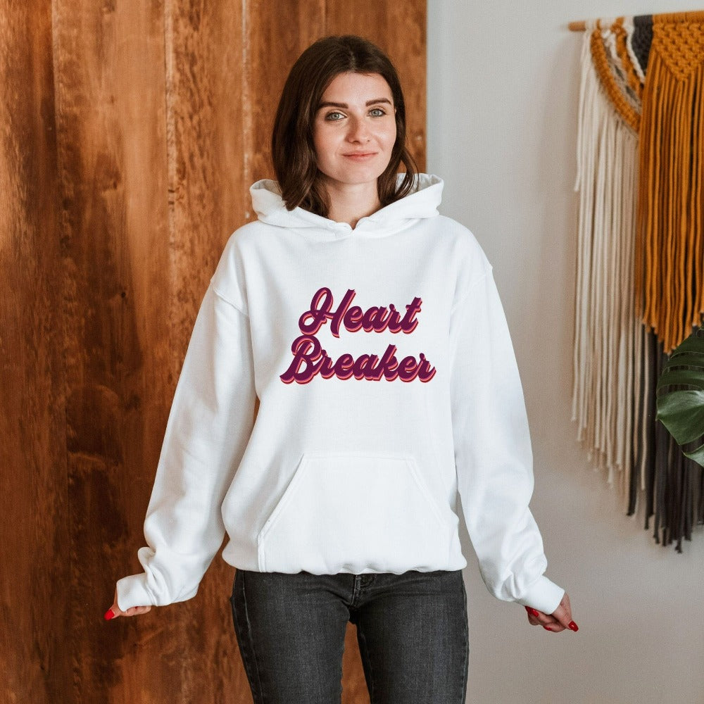 Women's Valentines Day Sweatshirt, Heart Breaker Valentine Hoodie, Cute Honeymoon Valentines Day Shirt, First Valentine Gifts