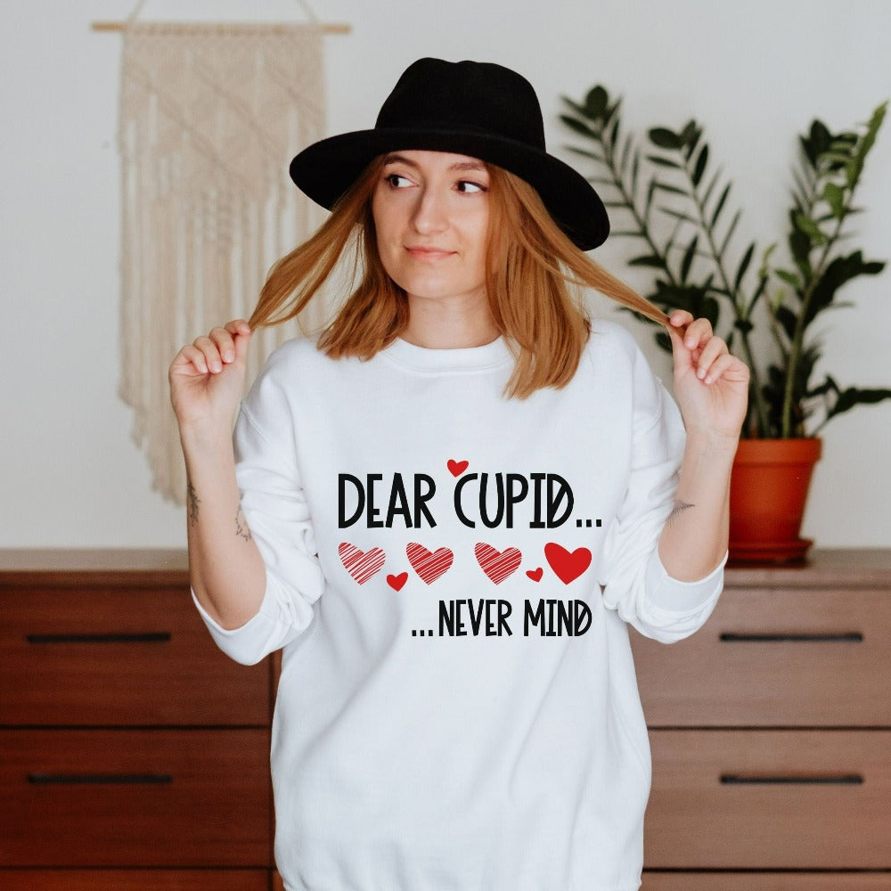 Women's Valentines Sweatshirt, Anti-Valentines Day Shirt, Sarcastic Valentine's Day Gift, Unisex Crewneck Sweatshirt, Funny VDay Top