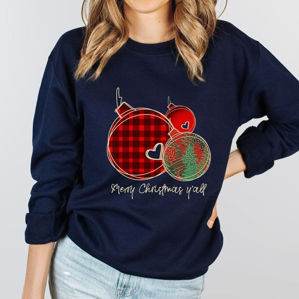 Womens Christmas Sweatshirt, Unisex Holiday Sweater, Christmas Group Shirts, Christmas Gifts for Women, Family Vacation Matching Top