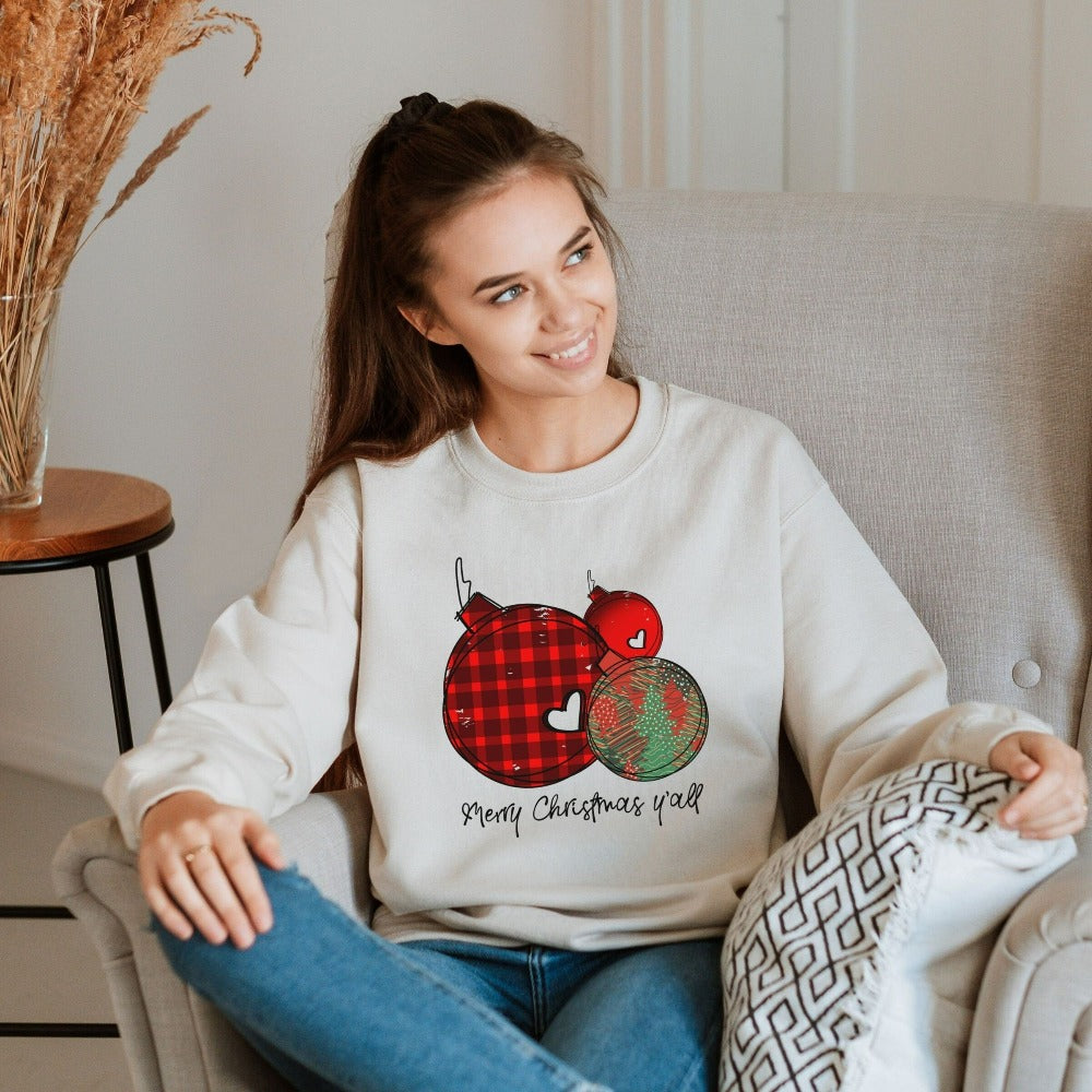 Womens Christmas Sweatshirt, Unisex Holiday Sweater, Christmas Group Shirts, Christmas Gifts for Women, Family Vacation Matching Top