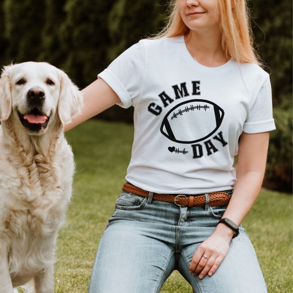 We all love sports like football, basketball and volleyball. This game day t-shirt will be great for sport lover like mom, dad, son, girlfriend and boyfriend while having a great time watching playoffs or match. A sporty shirt during championship game.