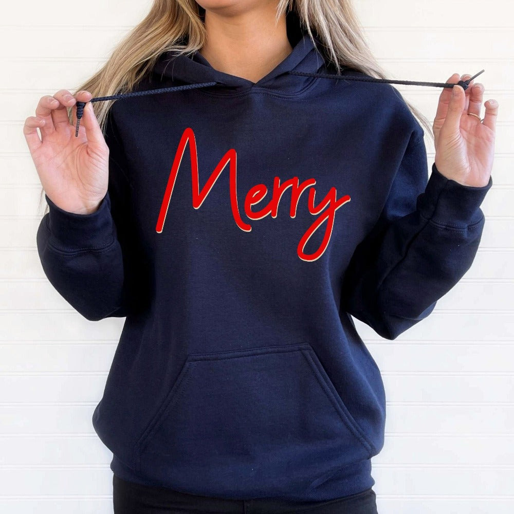Womens Merry Christmas Sweatshirt, Matching Christmas Shirt, Family Holiday Sweater, Christmas Gift Ideas, Friends Xmas Top, Holiday Reunion