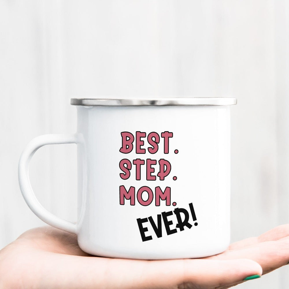 This is for the best stepmom ever. An appreciation gift for the best stepmom from a stepdaughter or stepson on occasions like Mother's Day, Birthday, Xmas and Thanksgiving Day. Perfect for a family camping or hike.
